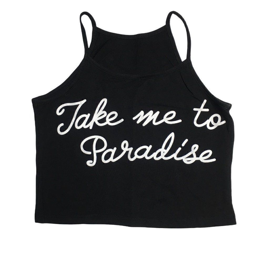 Black tank cropped top